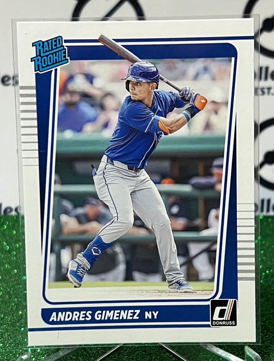 2021 PANINI DONRUSS ANDRES GIMENEZ # 53 RATED ROOKIE NEW YORK METS BASEBALL