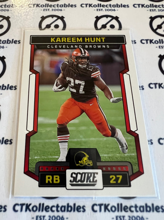 2023 NFL Panini Score Base #208 Kareem Hunt  Browns