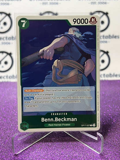 ONE PIECE THE WORLD'S STRONGEST WARRIORS BENN.BECKMAN # OP17-027 R FOIL ENGLISH TCG