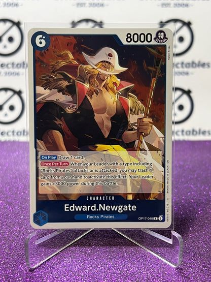 ONE PIECE THE WORLD'S STRONGEST WARRIORS EDWARD.NEWGATE # OP17-040 R FOIL ENGLISH TCG