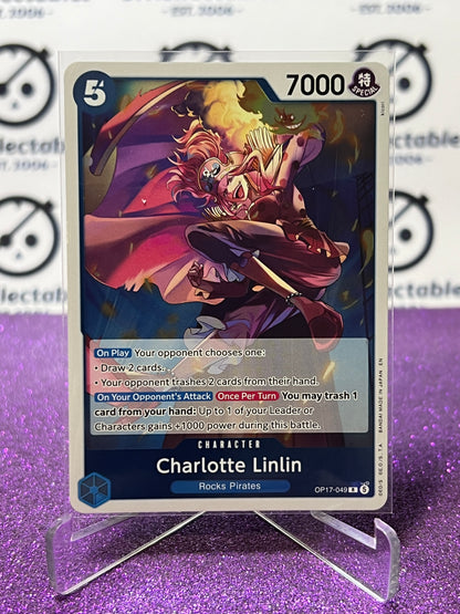 ONE PIECE THE WORLD'S STRONGEST WARRIORS CHARLOTTE LINLIN # OP17-049 R FOIL ENGLISH TCG