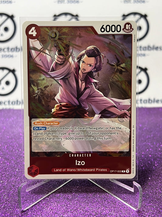 ONE PIECE THE WORLD'S STRONGEST WARRIORS IZO # OP17-003 R FOIL ENGLISH TCG