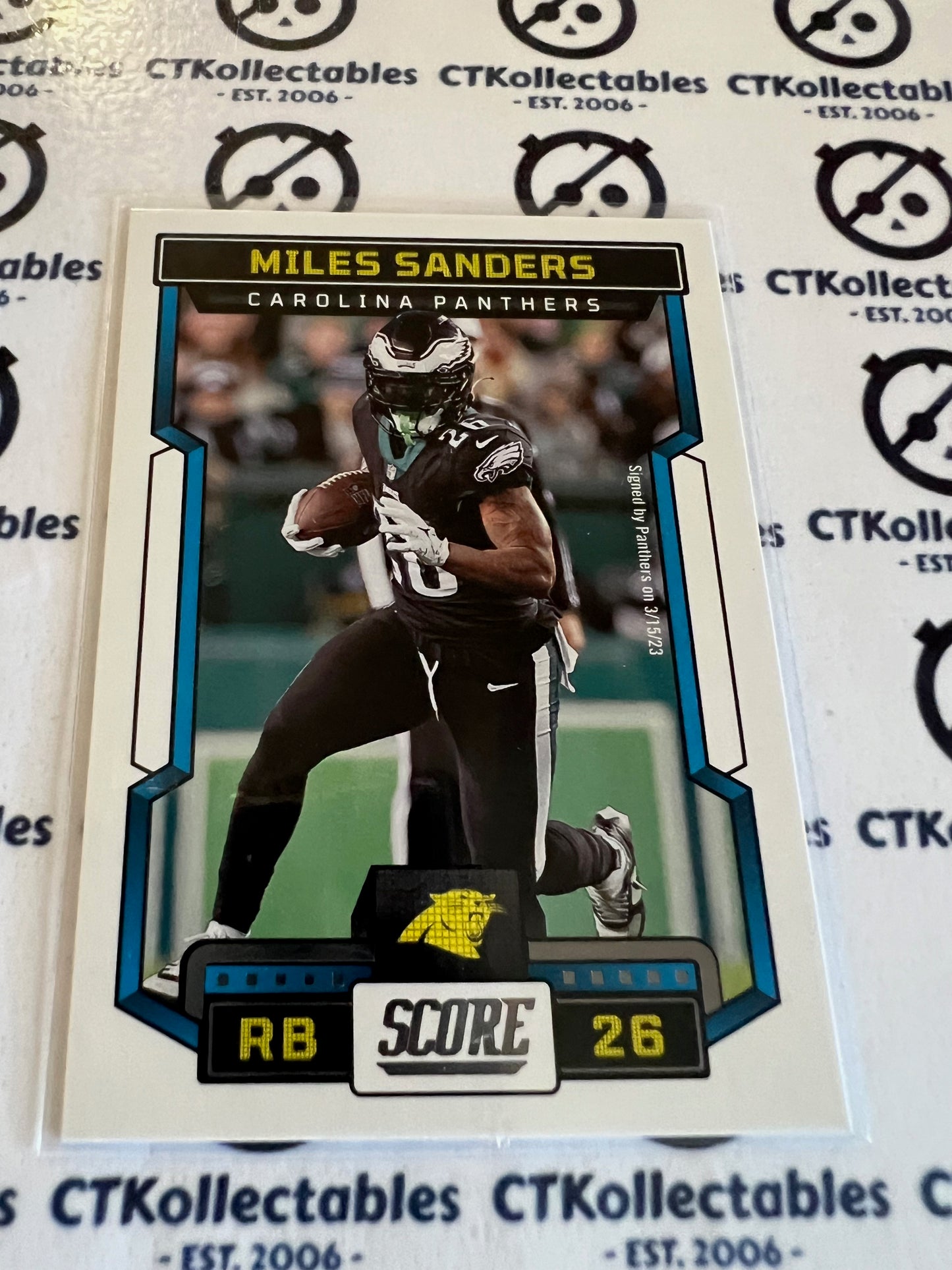 2023 NFL Panini Score Base #245 Miles Sanders Panthers