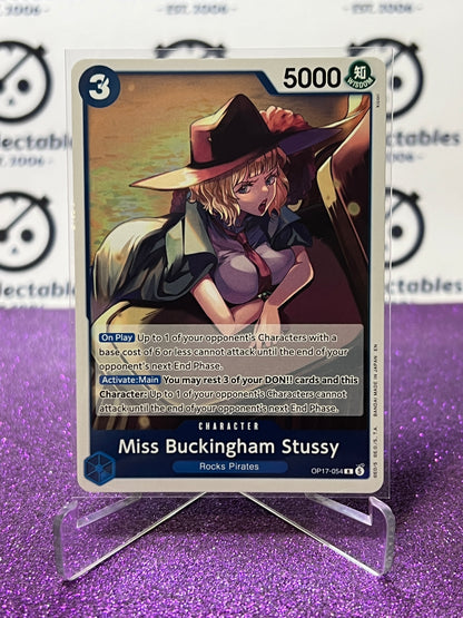 ONE PIECE THE WORLD'S STRONGEST WARRIORS MISS BUCKINGHAM STUSSY # OP17-054 R FOIL ENGLISH TCG