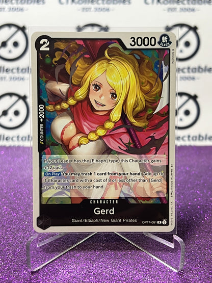ONE PIECE THE WORLD'S STRONGEST WARRIORS GERD # OP17-081 R FOIL ENGLISH TCG