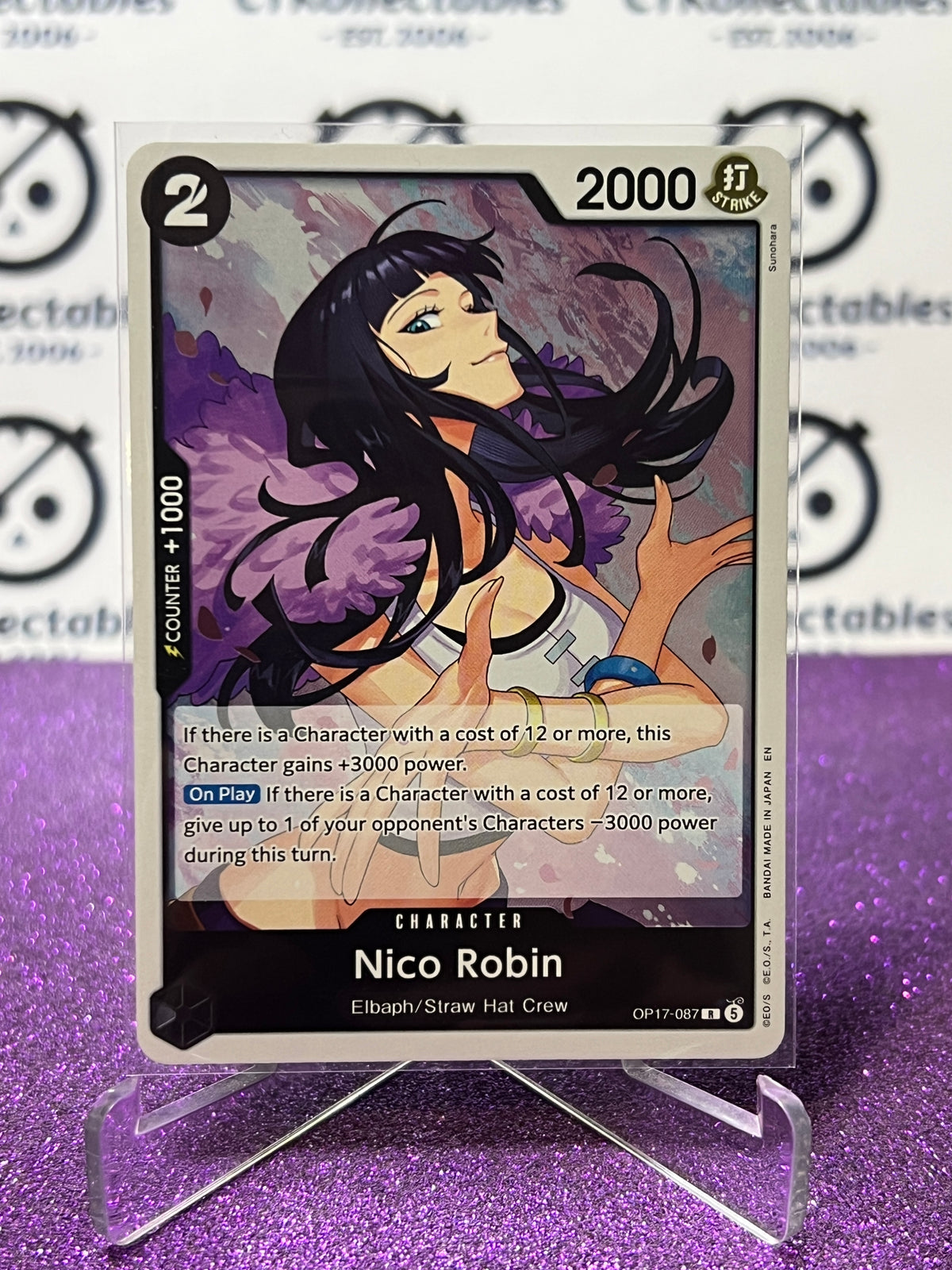 ONE PIECE THE WORLD'S STRONGEST WARRIORS NICO ROBIN # OP17-087 R FOIL ENGLISH TCG