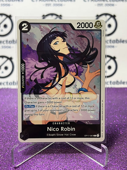 ONE PIECE THE WORLD'S STRONGEST WARRIORS NICO ROBIN # OP17-087 R FOIL ENGLISH TCG