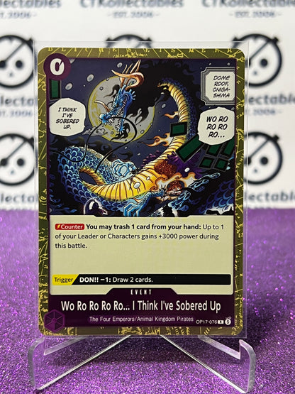 ONE PIECE THE WORLD'S STRONGEST WARRIORS WO RO RO RO RO ...I THINK I'VE SOBERED UP # OP17-076 R FOIL ENGLISH TCG