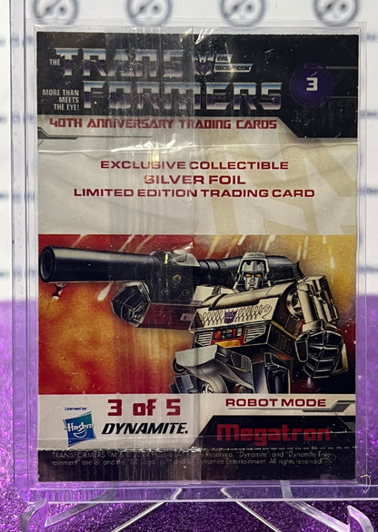 2024 TRANSFORMERS 40th ANNIVERSARY MEGATRON # 3 LIMITED EDITION FOIL  3/5 TRADING CARD