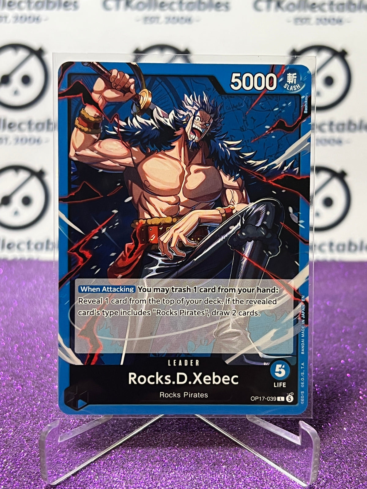 ONE PIECE THE WORLD'S STRONGEST WARRIORS ROCKS.D.XEBEC # OP17-039 L NON- FOIL ENGLISH TCG