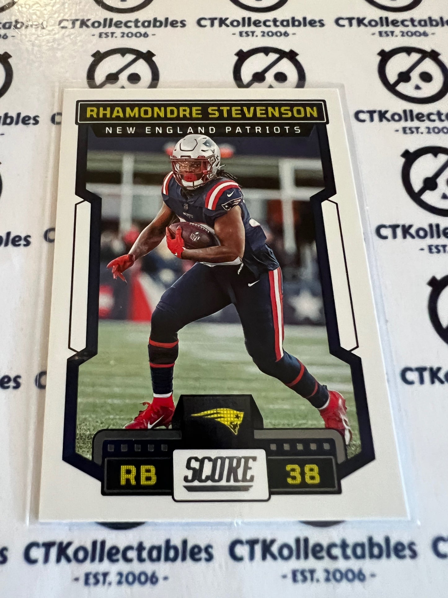 2023 NFL Panini Score Base #282 Rhamondre Stevenson   Patriots