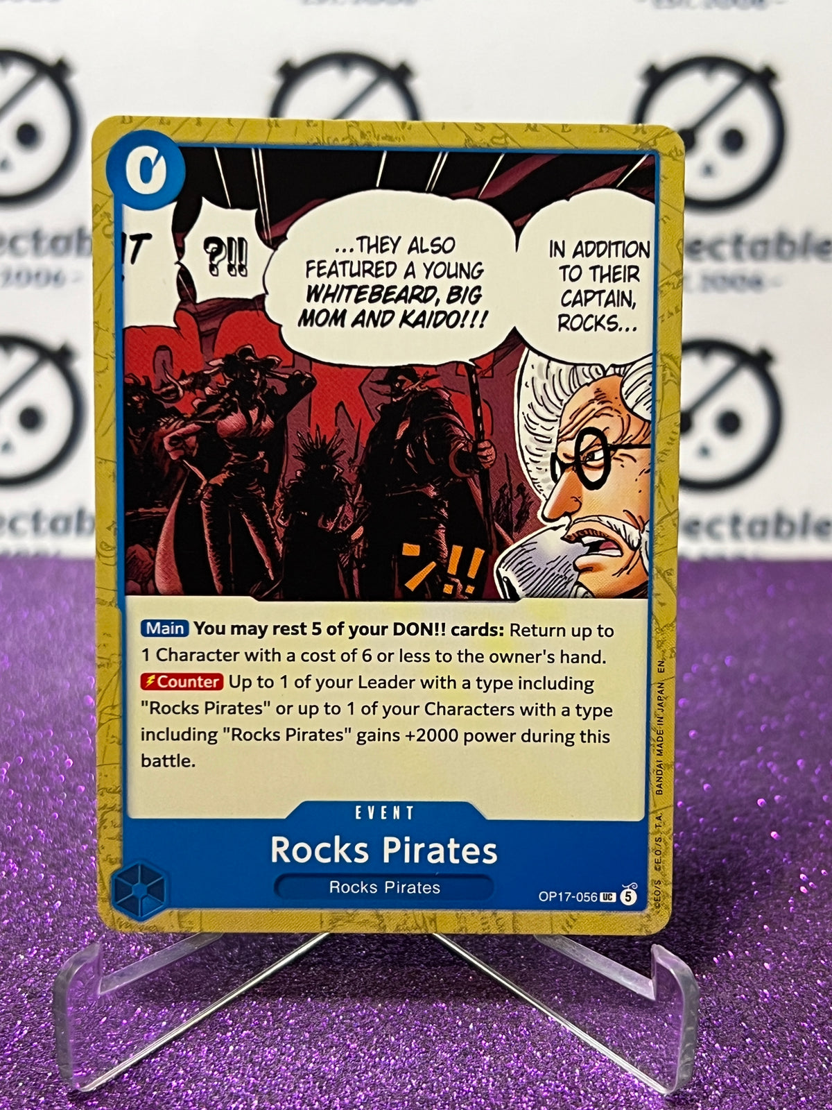 ONE PIECE THE WORLD'S STRONGEST WARRIORS ROCKS PIRATES # OP17-056 UC NON- FOIL ENGLISH TCG