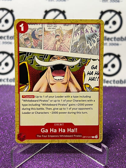 ONE PIECE THE WORLD'S STRONGEST WARRIORS GA HA HA HA!!! # OP17-017 C NON- FOIL ENGLISH TCG