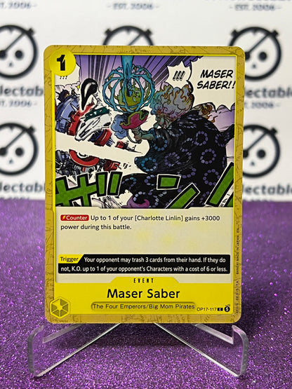 ONE PIECE THE WORLD'S STRONGEST WARRIORS MASTER SABER # OP17-117 C NON- FOIL ENGLISH TCG
