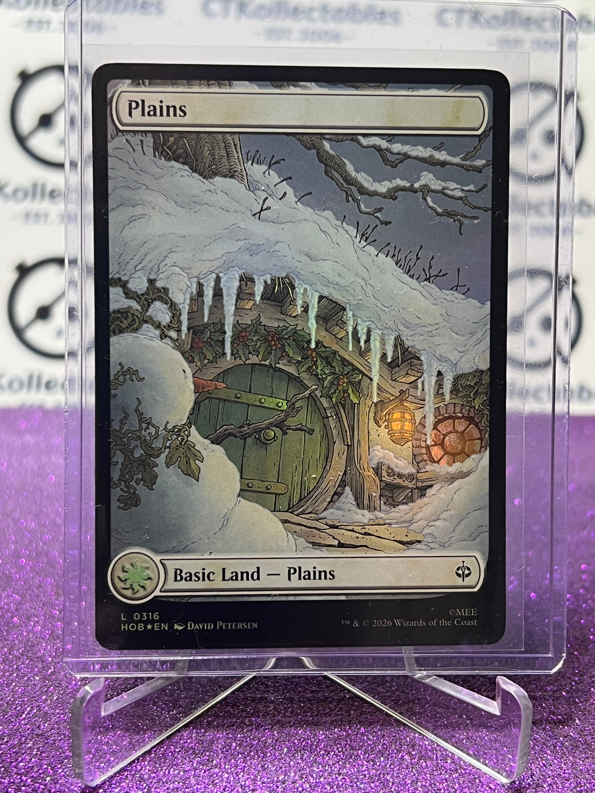 2026 MAGIC THE GATHERING THE HOBBIT PLAINS  # L 0316 WINTER FOIL TCG CARD