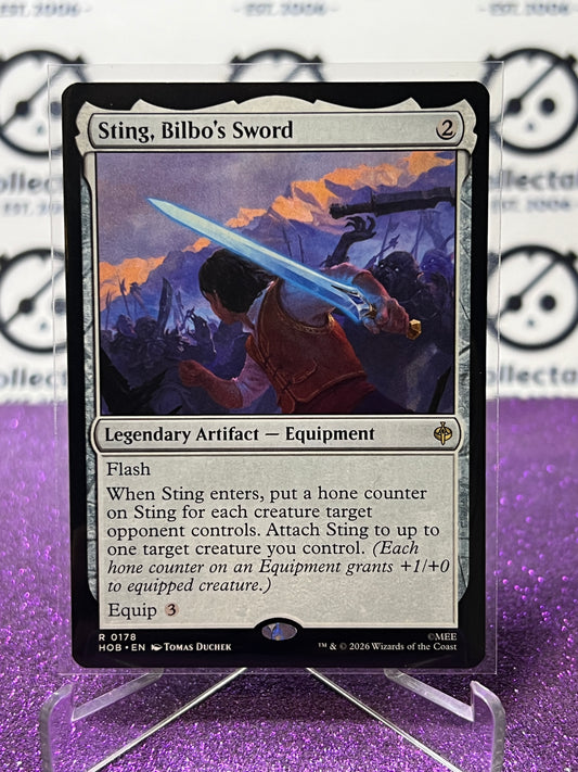 2026 MAGIC THE GATHERING THE HOBBIT STING, BILBO'S SWORD  # R178 0024  N0N-FOIL TCG CARD
