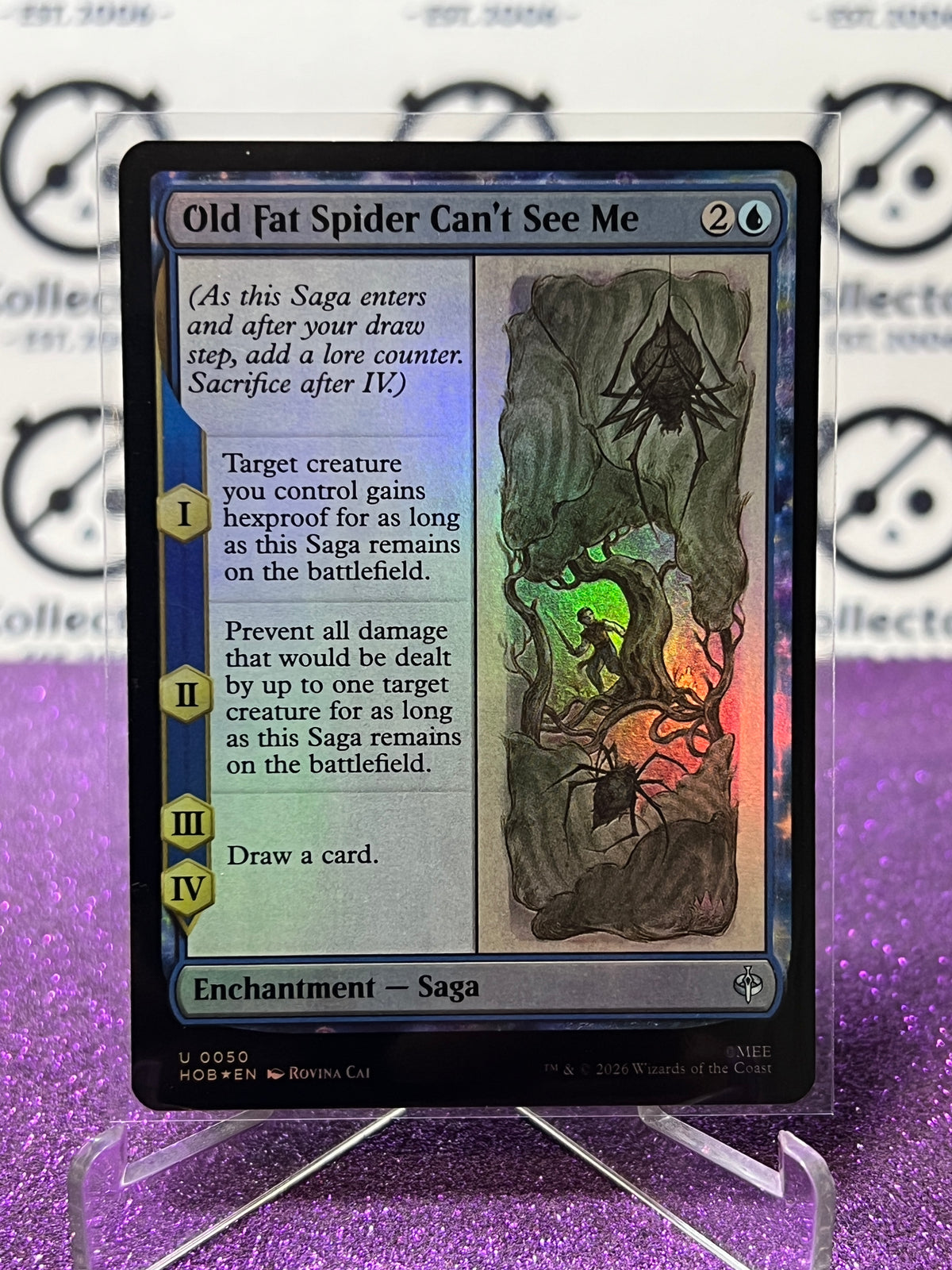 2026 MAGIC THE GATHERING THE HOBBIT OLD FAT SPIDER CAN'T SEE ME # U OO50 FOIL TCG CARD