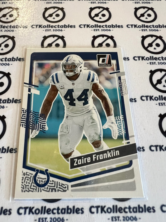 2023 NFL Panini Donruss Base #132 Zaire Franklin Colts