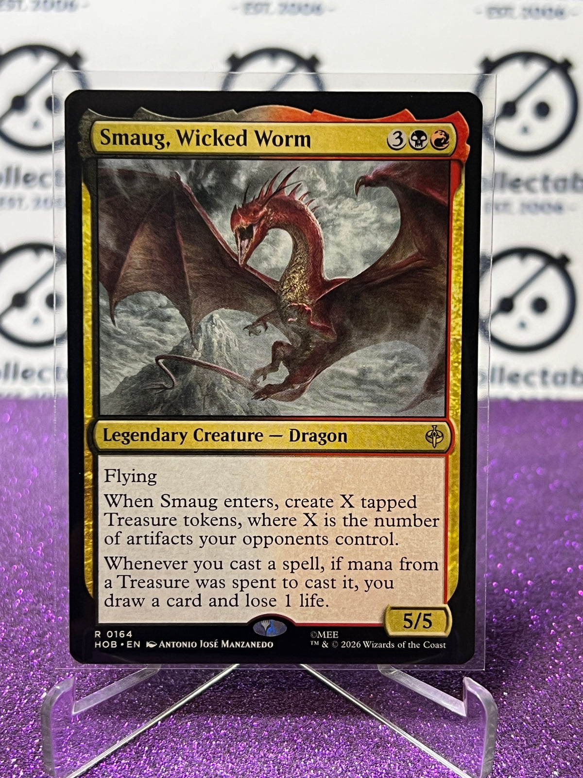 2026 MAGIC THE GATHERING THE HOBBIT SMAUG, WICKED WORM # R 0164 NON-FOIL TCG CARD