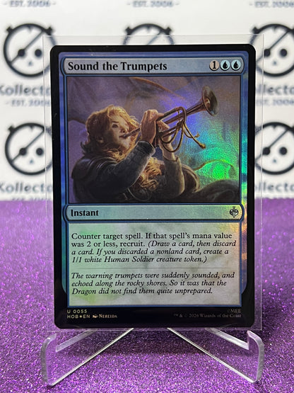 2026 MAGIC THE GATHERING THE HOBBIT SOUND THE TRUMPETS # U 0055 FOIL TCG CARD