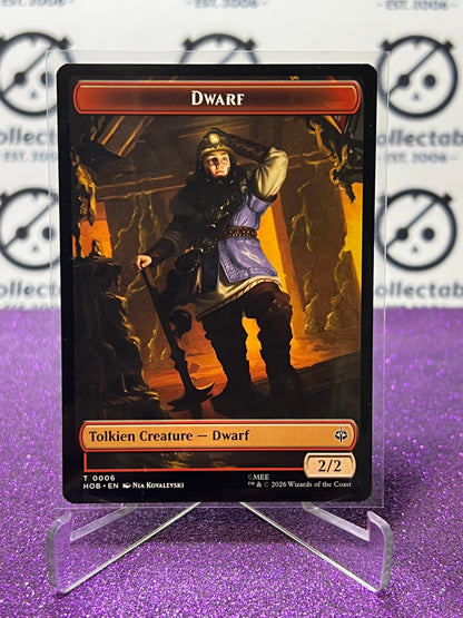 2026 MAGIC THE GATHERING THE HOBBIT ENDURING STORY/DWARF # H 0014/ T 0006 TOKEN NON-FOIL TCG CARD