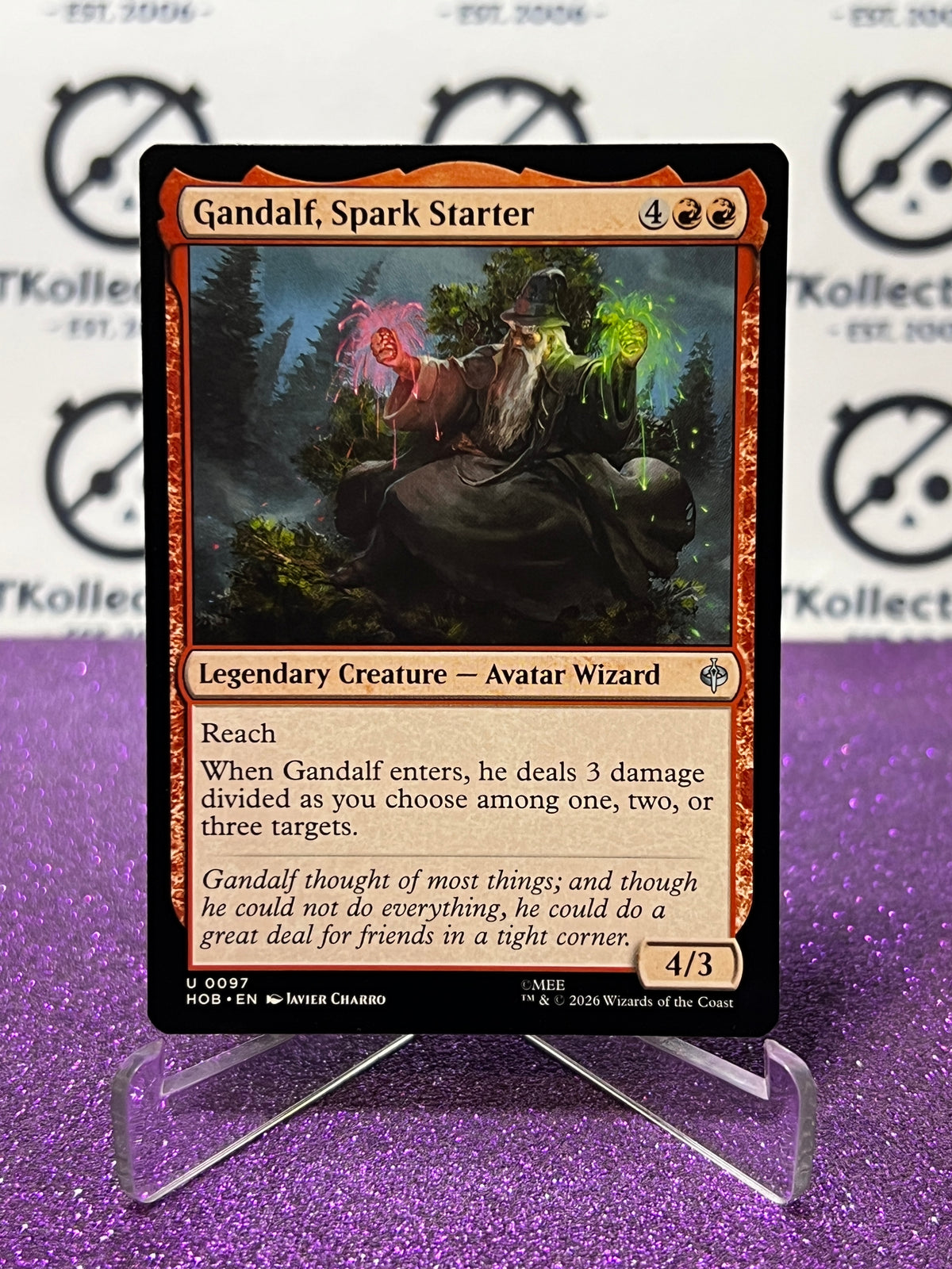 2026 MAGIC THE GATHERING THE HOBBIT GANDALF, SPARK STARTER # U 0097 NON-FOIL TCG CARD