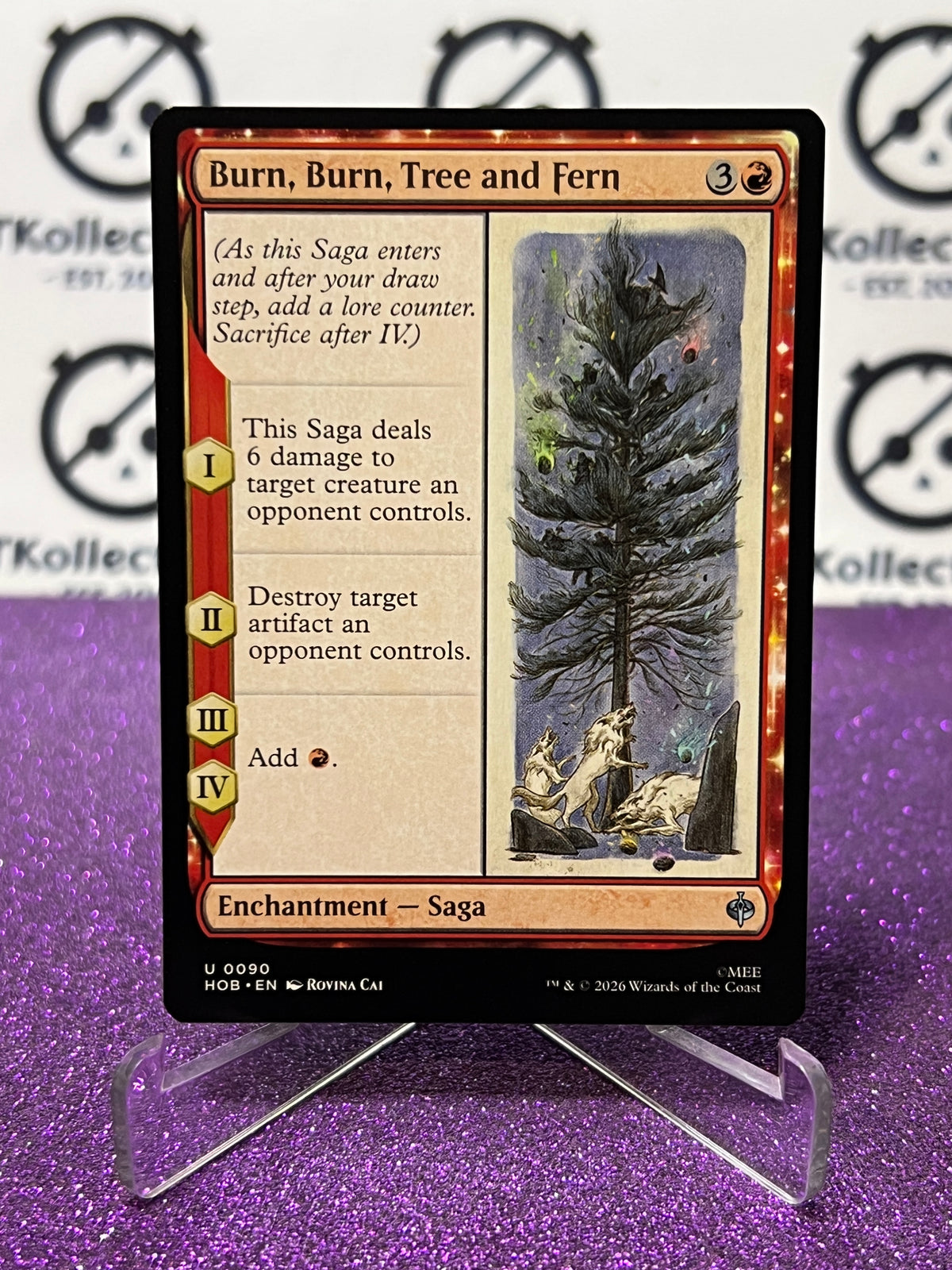2026 MAGIC THE GATHERING THE HOBBIT BURN,BURN, TREE AND FERN # U 0090 NON-FOIL TCG CARD