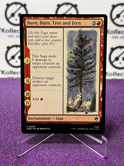 2026 MAGIC THE GATHERING THE HOBBIT BURN,BURN, TREE AND FERN # U 0090 NON-FOIL TCG CARD