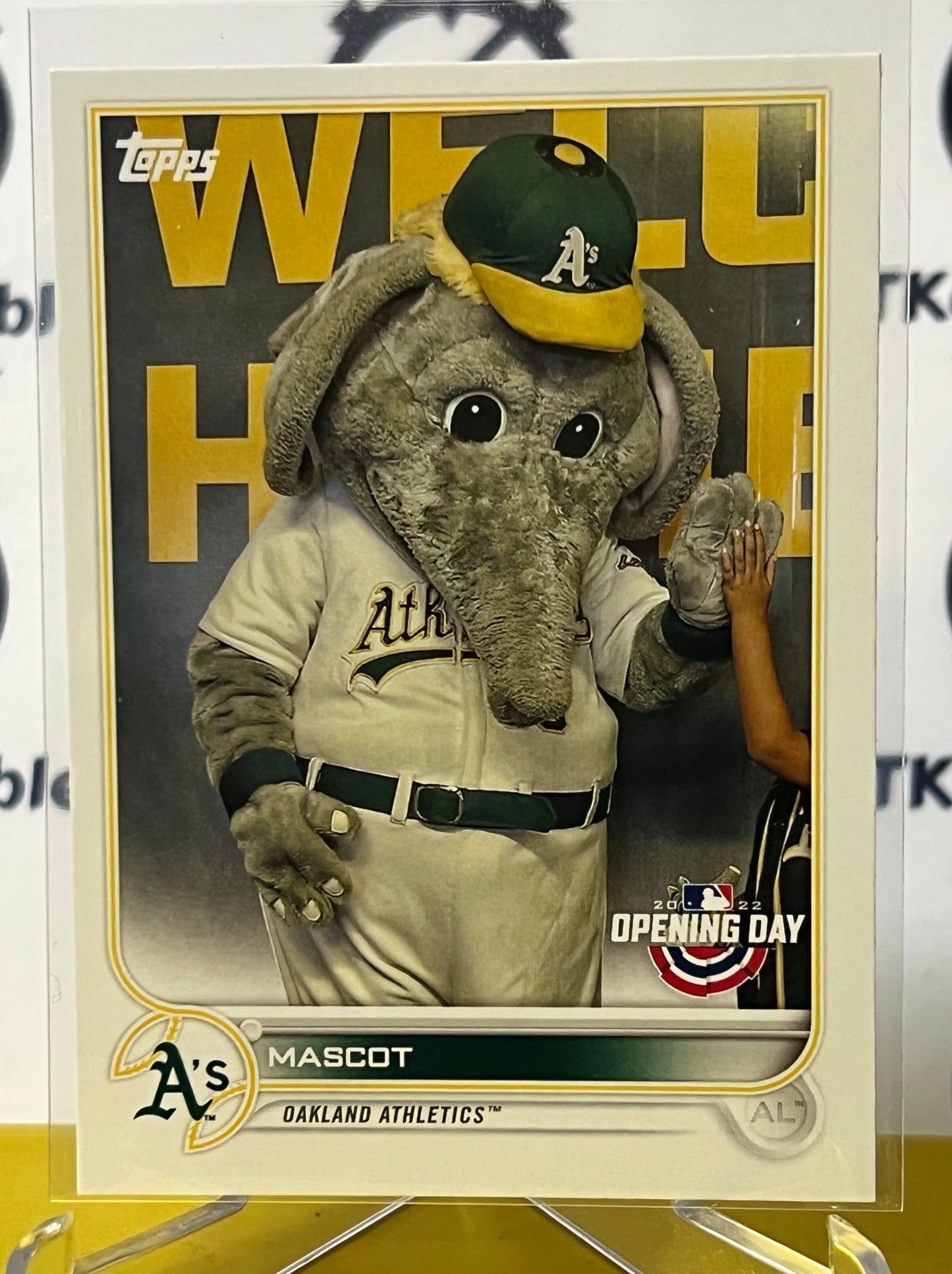 2022 TOPPS OPENING DAY  MASCOT # M-16 OAKLAND ATHLETICS BASEBALL CARD