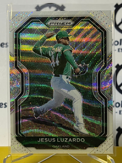 2021 PANINI PRIZM JESUS LUZARDO # 83 WHITE PRIZM OAKLAND ATHLETICS BASEBALL CARD