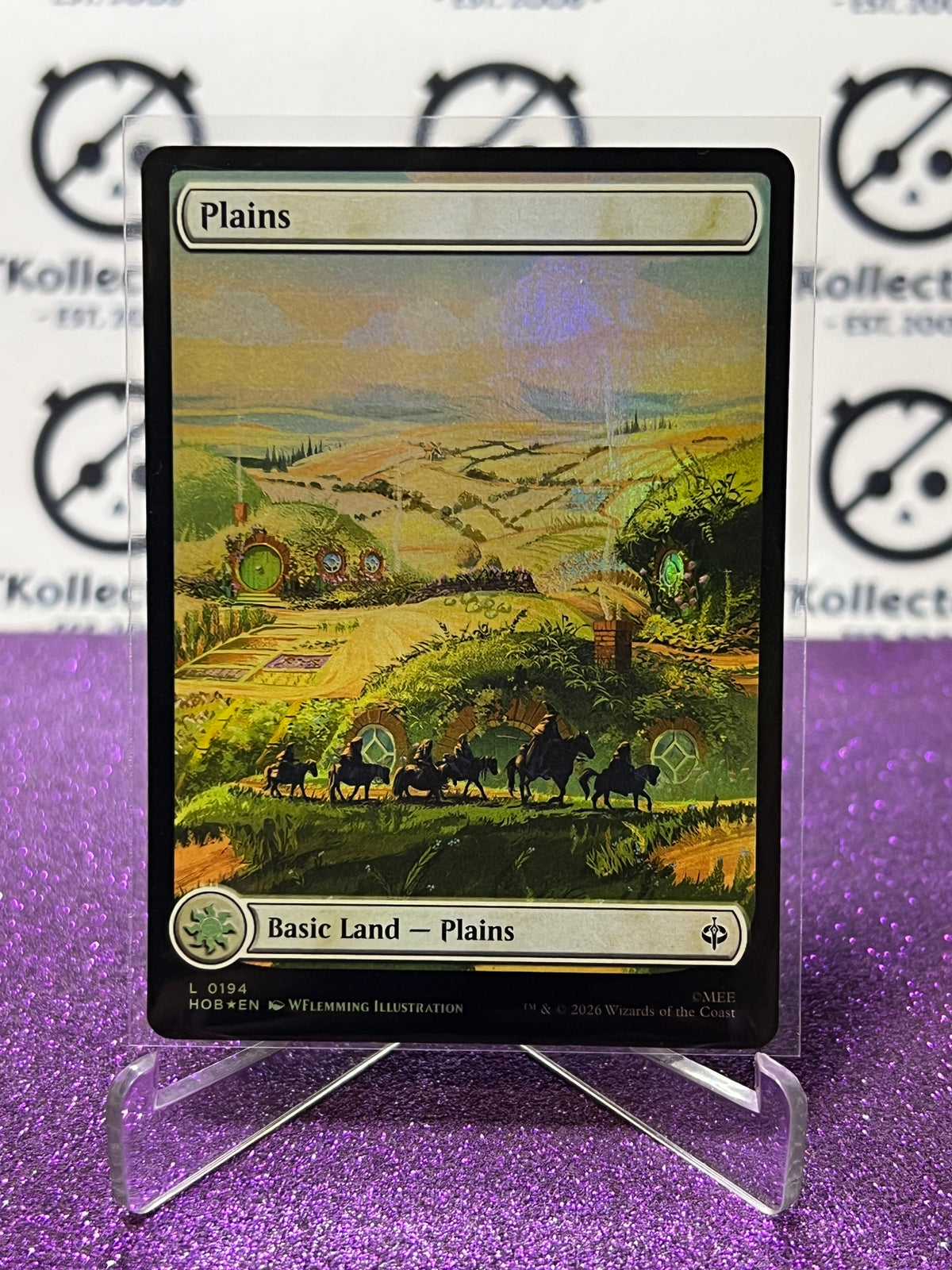 2026 MAGIC THE GATHERING THE HOBBIT PLAINS # L 0194 LAND FOIL TCG CARD