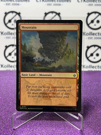 2026 MAGIC THE GATHERING THE HOBBIT MOUNTAIN # L 0192 LAND FOIL TCG CARD