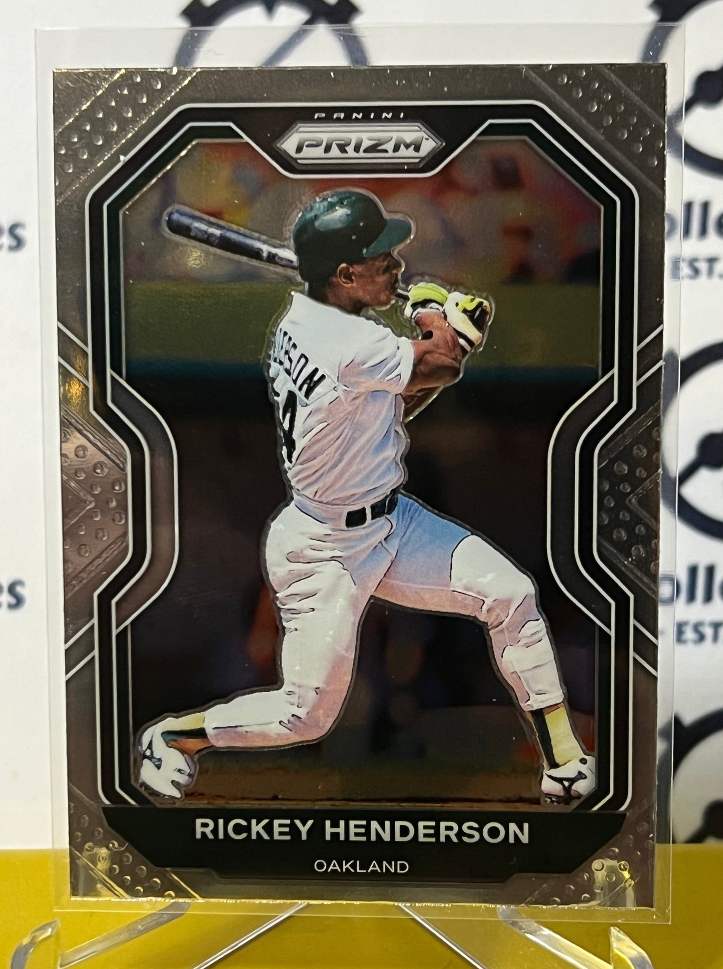 2021 PANINI PRIZM RICKEY HENDERSON # 157 OAKLAND ATHLETICS BASEBALL CARD