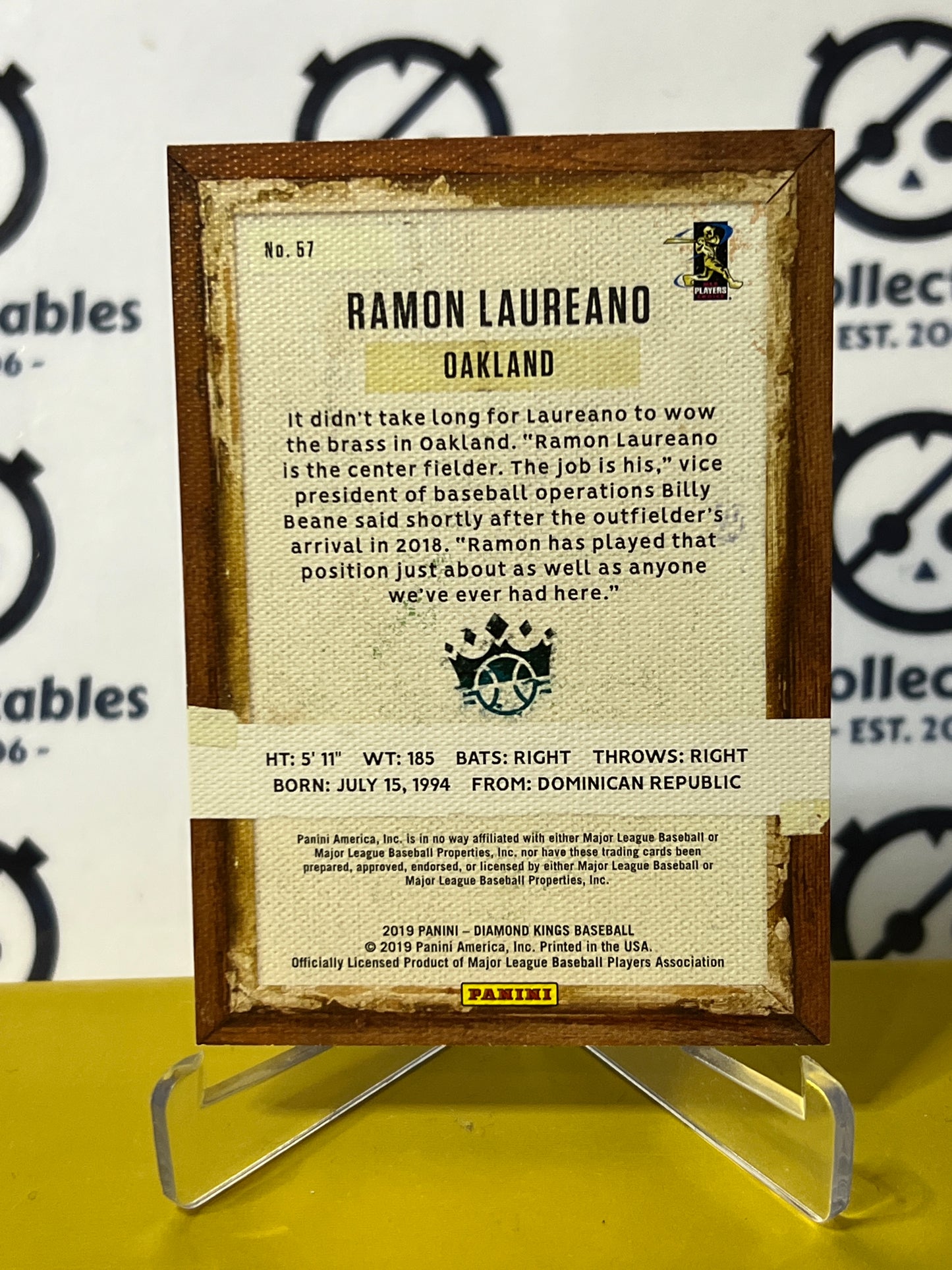 2019 PANINI DIAMOND KINGS RAMON LAUREANO # 57 ROOKIE OAKLAND ATHLETICS BASEBALL CARD