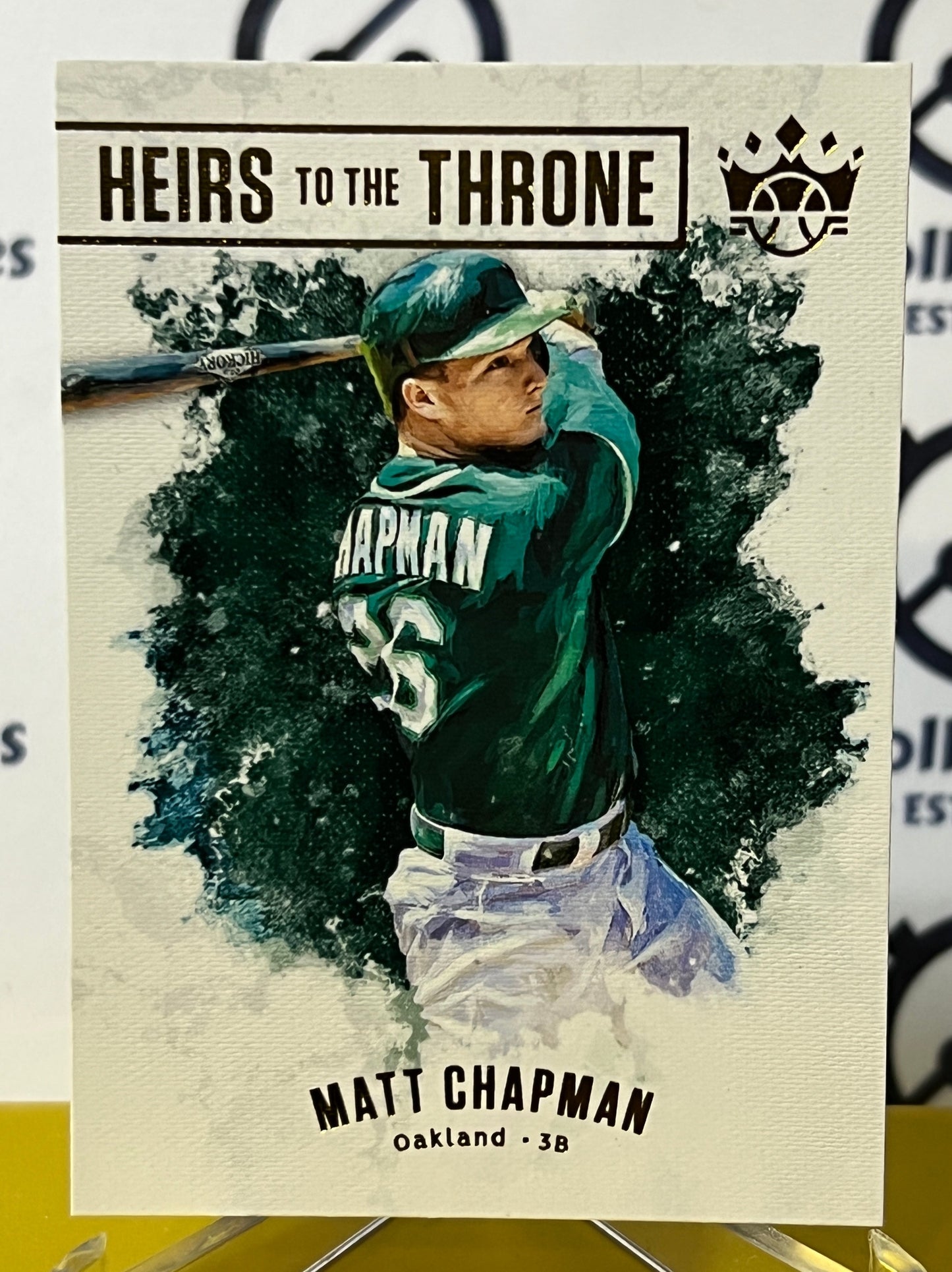 2019 PANINI DIAMOND KINGS MATT CHAMAN # HTT-12 HEIRS TO THE THRONE  OAKLAND ATHLETICS BASEBALL CARD