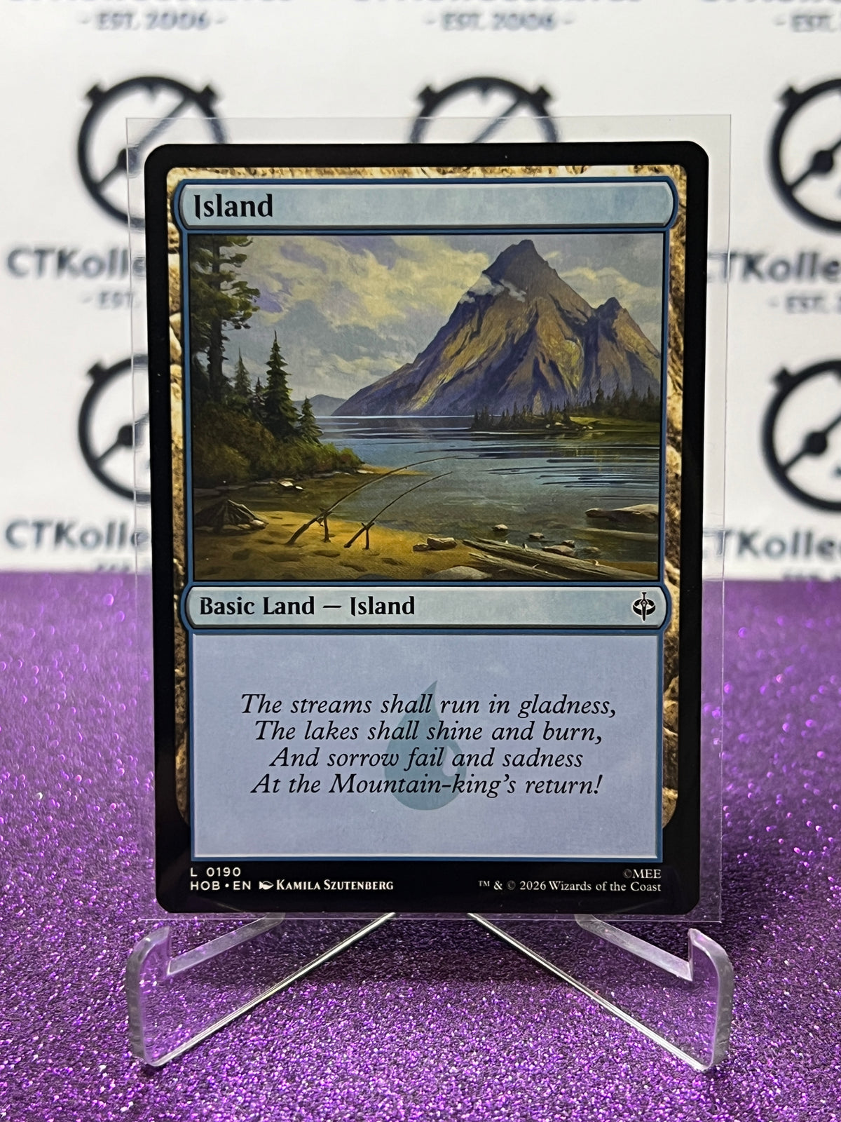 2026 MAGIC THE GATHERING THE HOBBIT ISLAND # L 0190 LAND NON-FOIL TCG CARD (Copy)