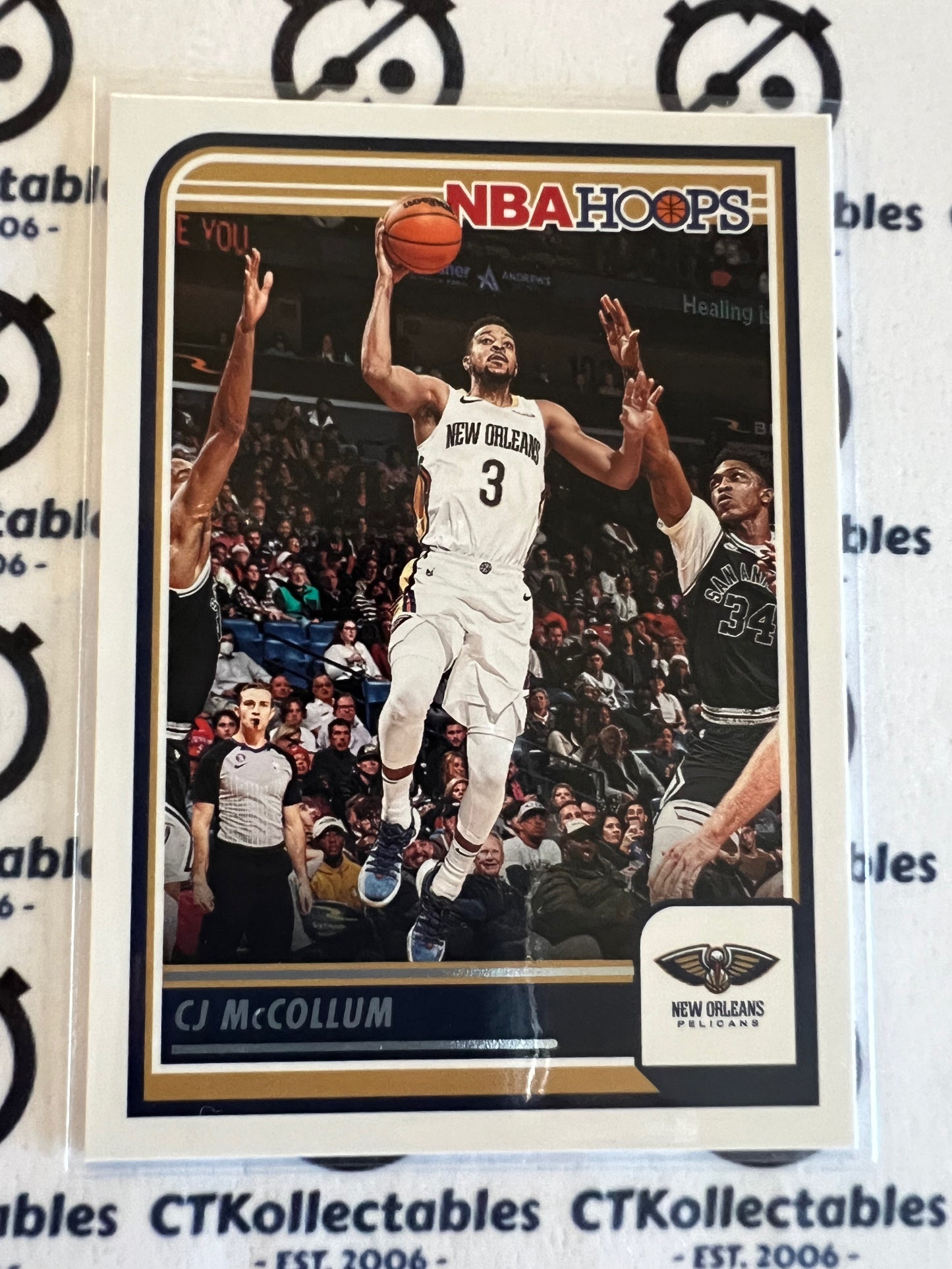 2023-24 Panini NBA HOOPS Base #6 CJ McCollum Pelicans