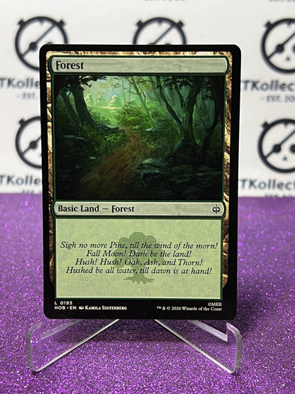 2026 MAGIC THE GATHERING THE HOBBIT FOREST # L 0193 LAND NON-FOIL TCG CARD