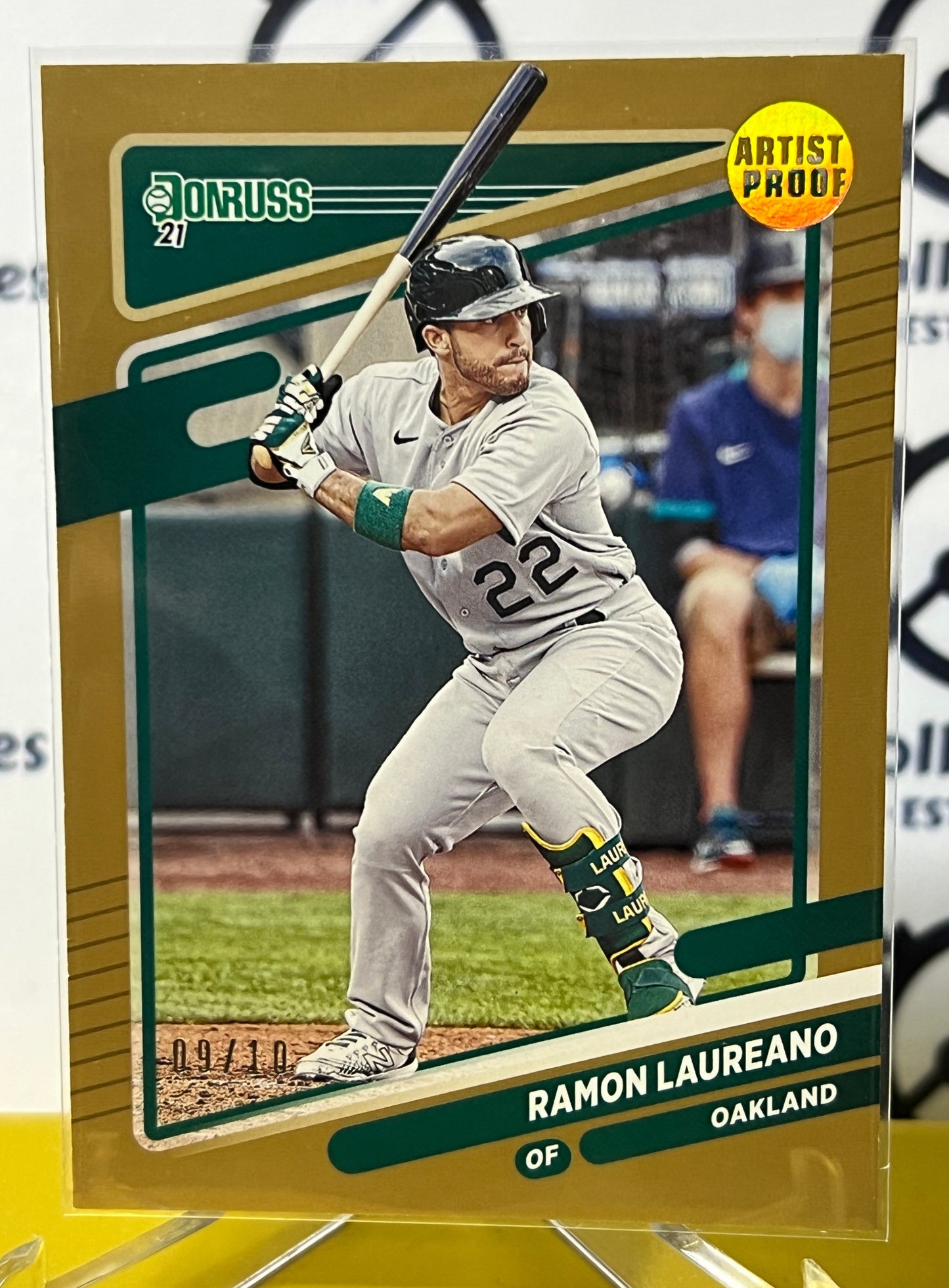 2021 PANINI DONRUSS RAMON LAUREANO # 135 ARTIST PROOF /10 GOLD OAKLAND ATHLETICS BASEBALL CARD