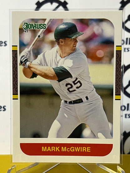 2021 PANINI DONRUSS MARK MCGWIRE # 262 RETRO  OAKLAND ATHLETICS BASEBALL CARD