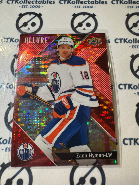 2024-25 Upper Deck Allure Zach Hyman Color flow Red-Rainbow #2 Oilers