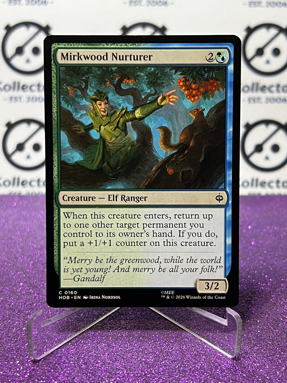 2026 MAGIC THE GATHERING THE HOBBIT MIRKWOOD NURTURER # C 0160 NON-FOIL TCG CARD