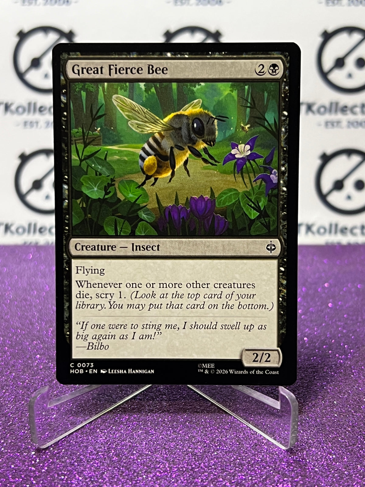 2026 MAGIC THE GATHERING THE HOBBIT GREAT FIERCE BEE # C 0073 NON-FOIL TCG CARD