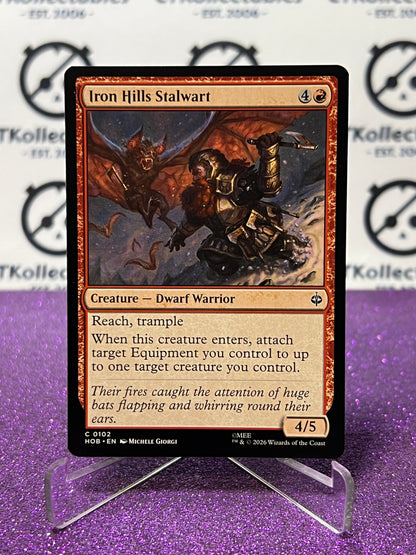 2026 MAGIC THE GATHERING THE HOBBIT IRON HILLS STALWART # C 0102 NON-FOIL TCG CARD