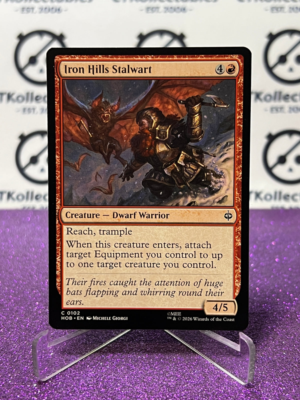 2026 MAGIC THE GATHERING THE HOBBIT IRON HILLS STALWART # C 0102 NON-FOIL TCG CARD