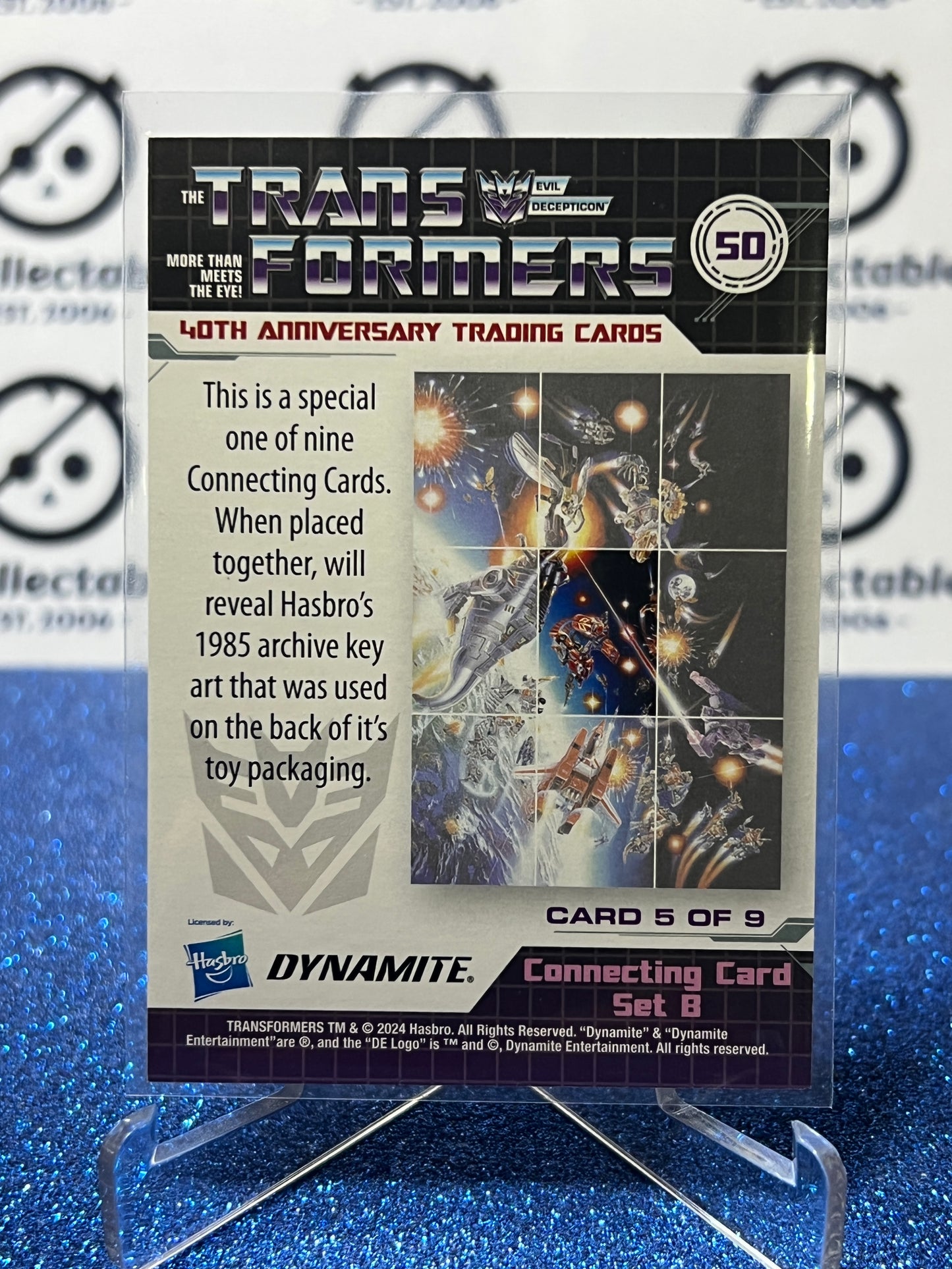 2024 TRANSFORMERS 40th ANNIVERSARY CONNECTING CARD SET B # 50 FOIL PUZZLE TRADING CARD