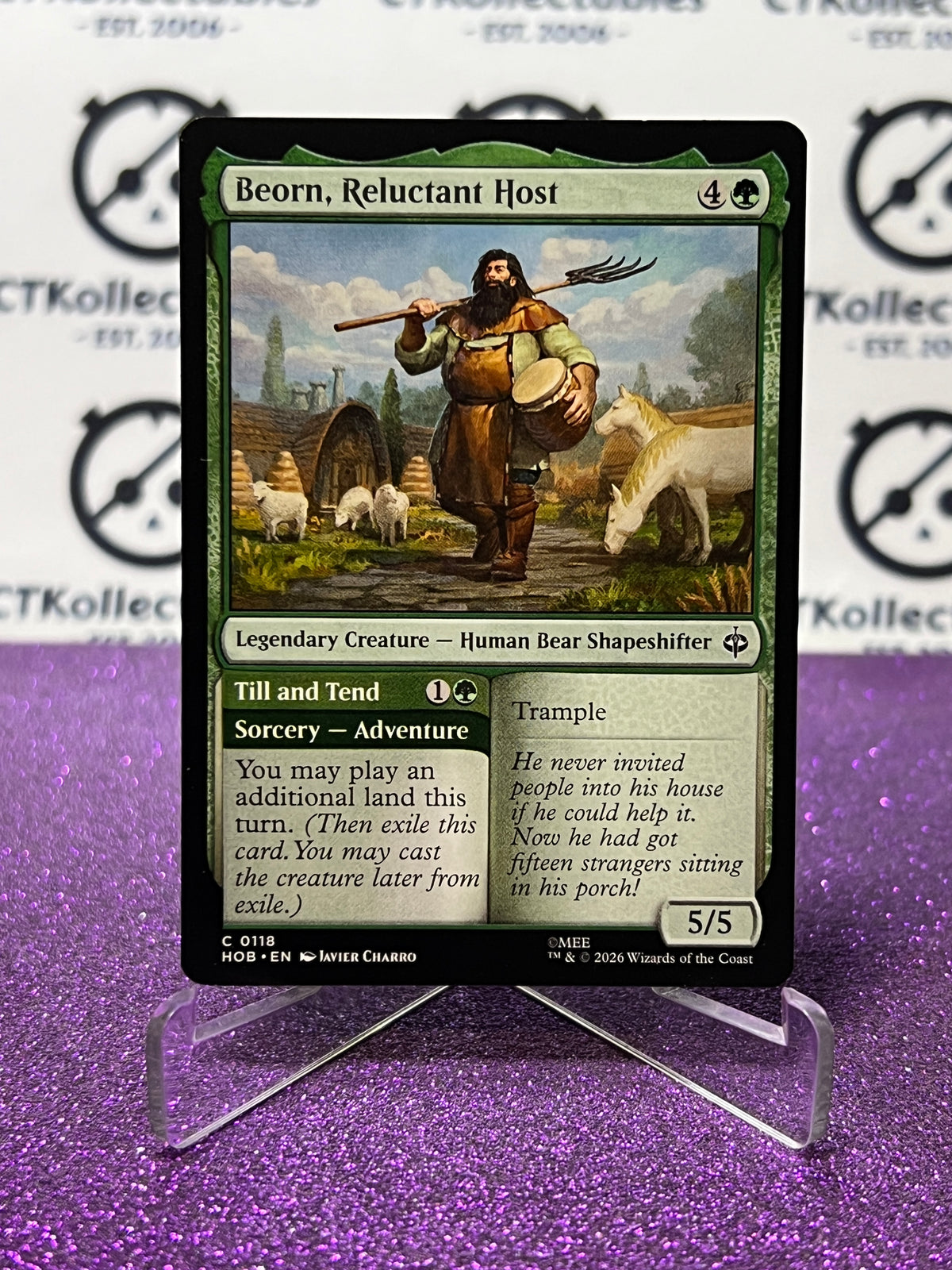 2026 MAGIC THE GATHERING THE HOBBIT BEORN, RELUCTANT HOST # C 0118 NON-FOIL LEGENDARY CREATURE TCG CARD