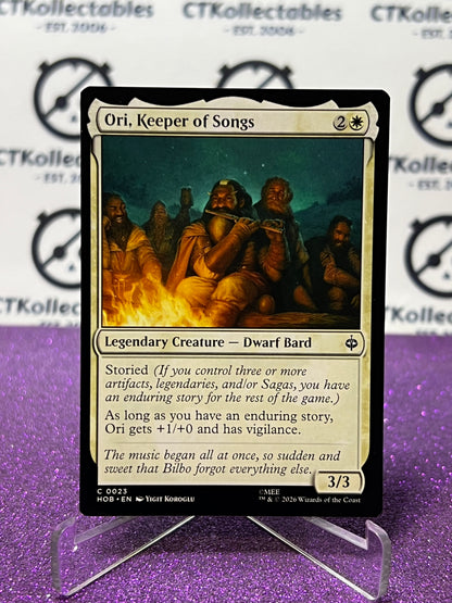 2026 MAGIC THE GATHERING THE HOBBIT ORI, KEEPER OF SONGS # C 0023 NON-FOIL LEGENDARY CREATURE TCG CARD