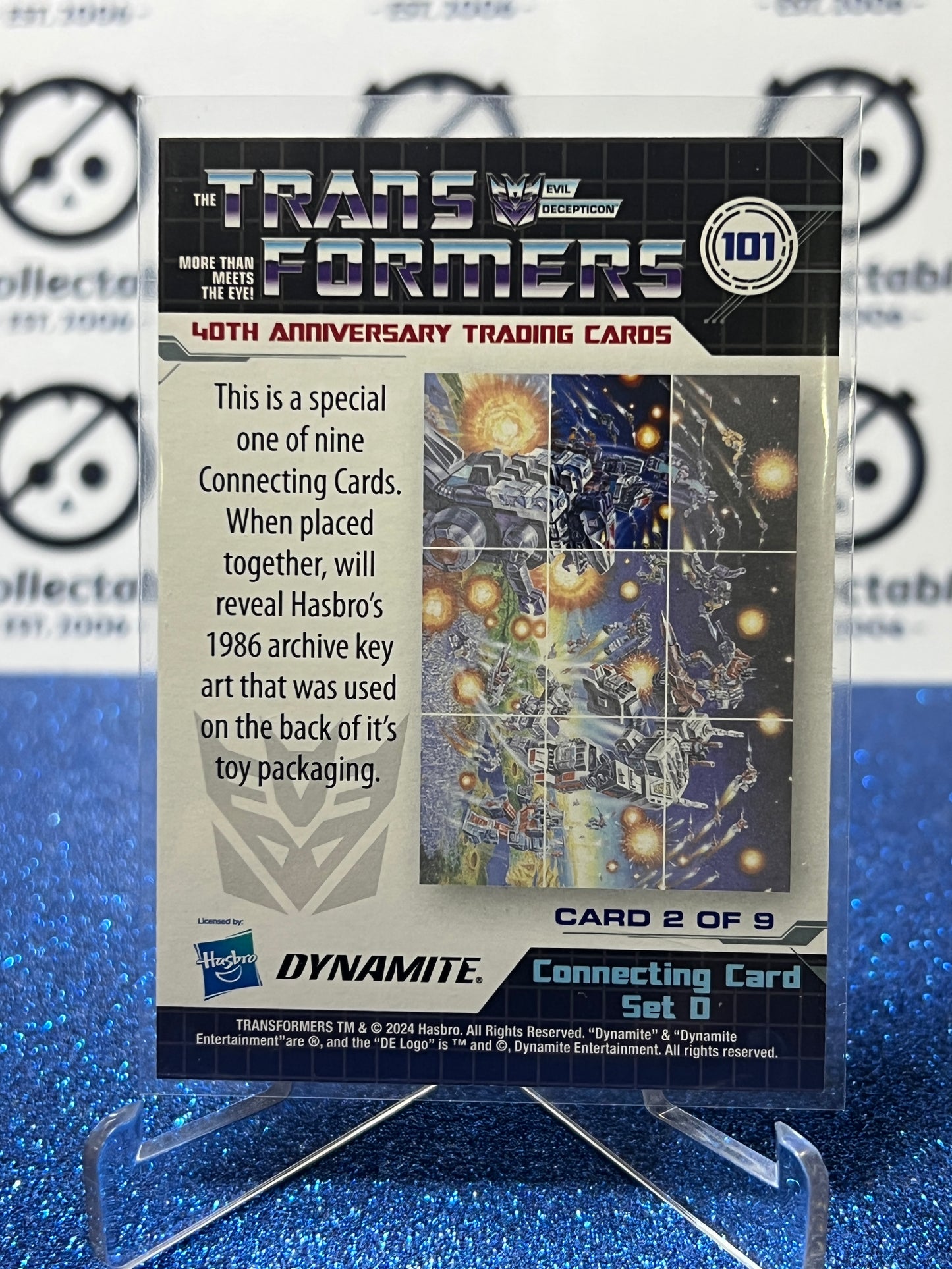 2024 TRANSFORMERS 40th ANNIVERSARY CONNECTING CARD SET D # 101 FOIL PUZZLE TRADING CARD