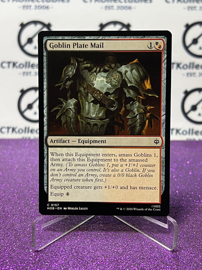 2026 MAGIC THE GATHERING THE HOBBIT GOBLIN PLATE MAIL # C 0157 NON-FOIL ARTIFACT TCG CARD